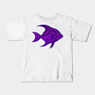 Fish (Purple) Kids T-Shirt